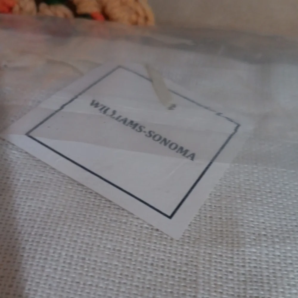 Williams Sonoma Cream and Brown Zippered Sham
